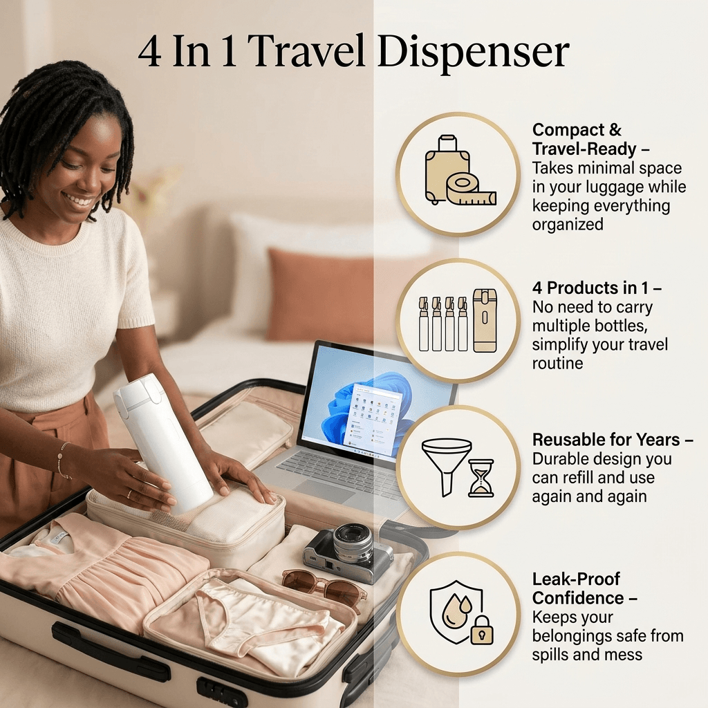 BeaGoods™ 4 In 1 Travel Dispenser